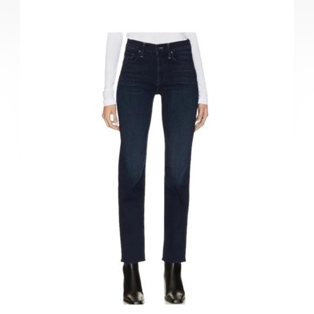 MOTHER Dark Blue Straight Leg Jeans